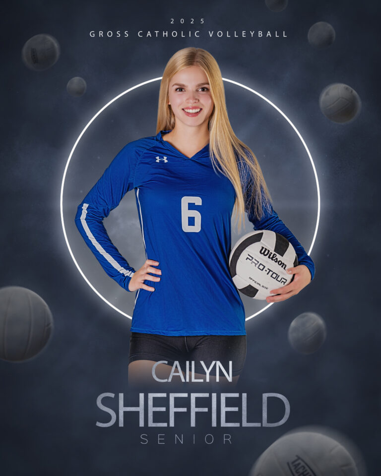 Female volleyball high school poster